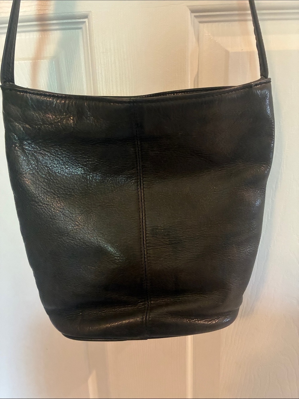 Jacqueline Ferrar Genuine Leather Black Crossbody Bag